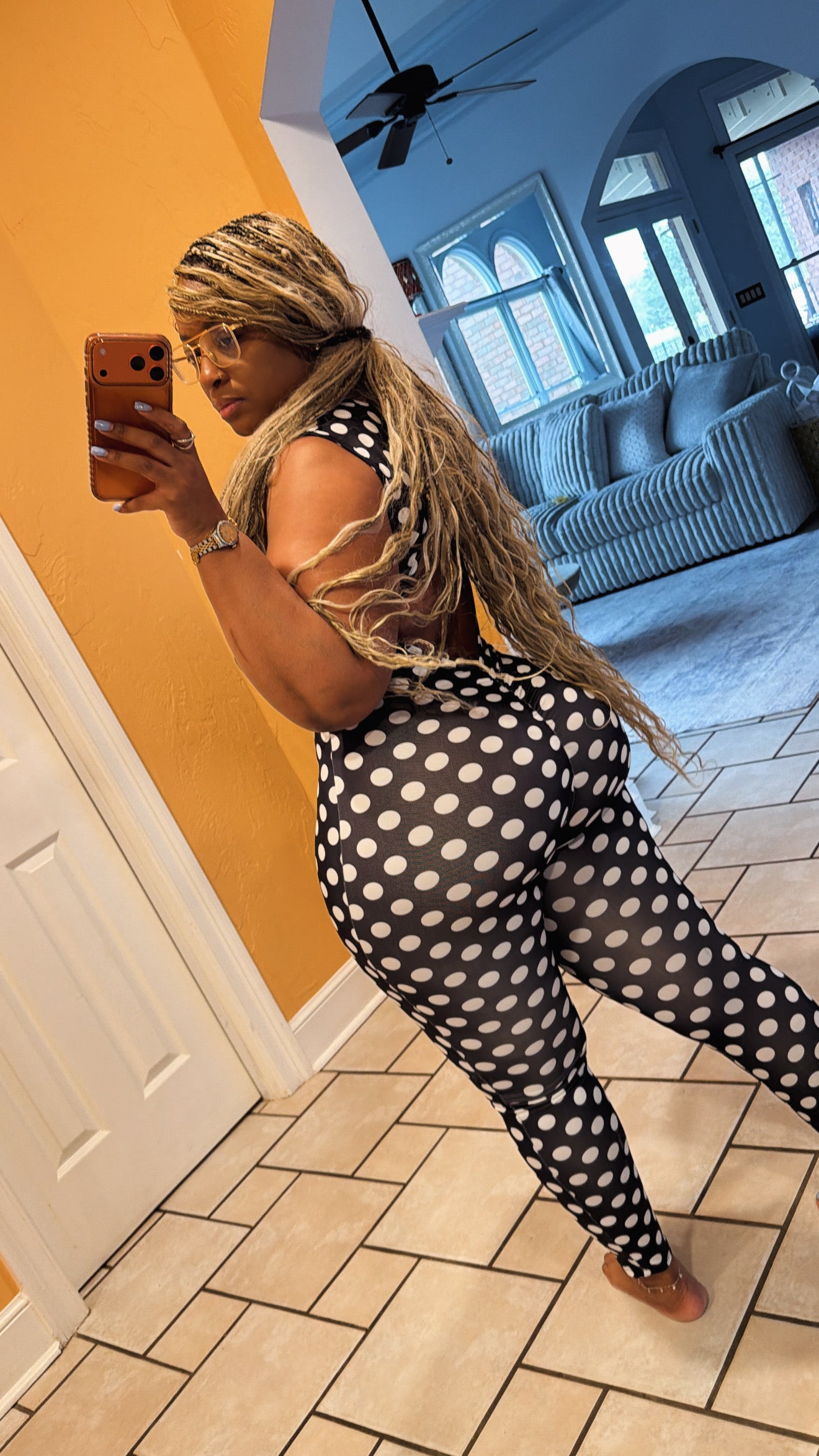 Polka Bodycon Romper