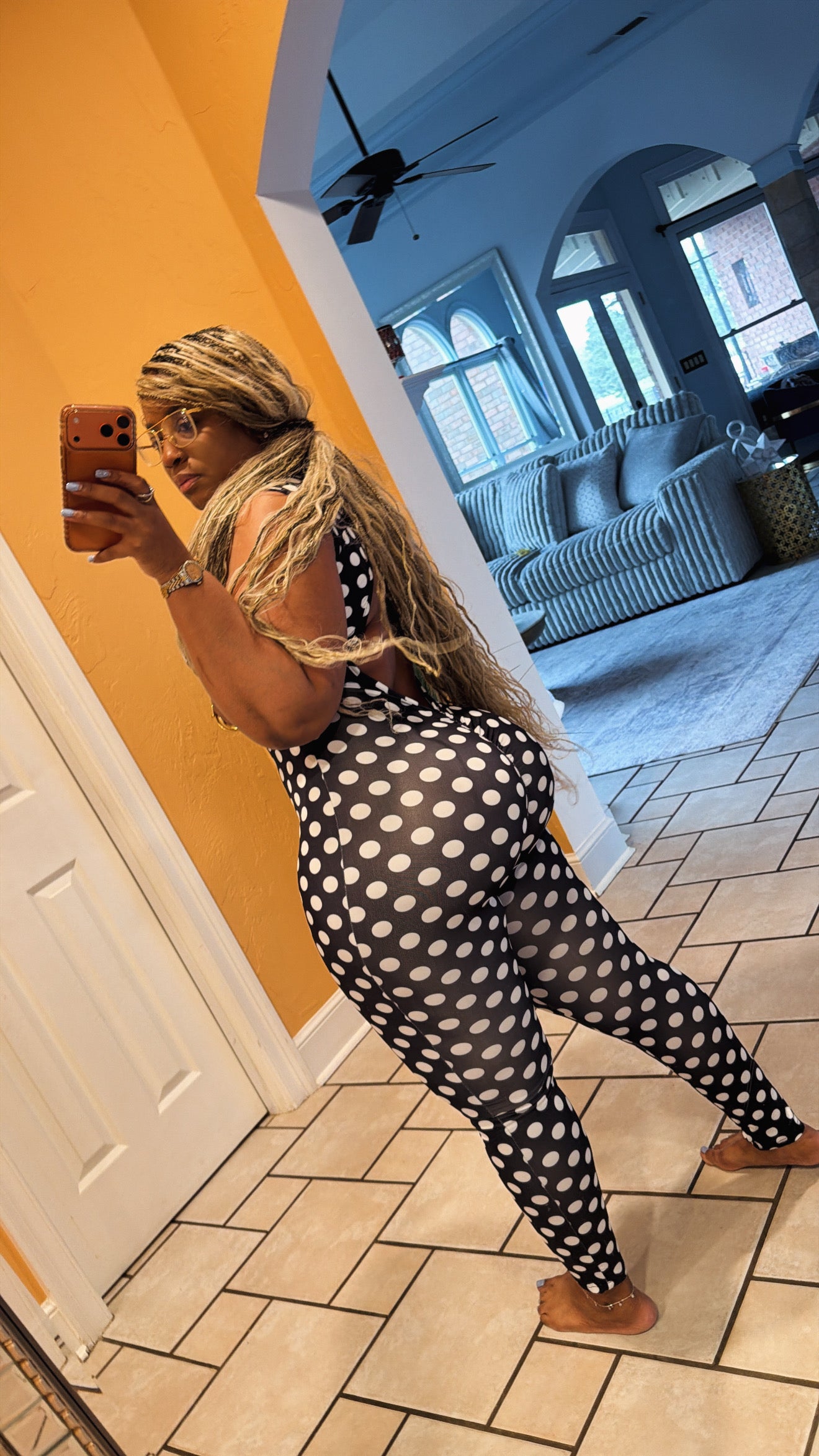 Polka Bodycon Romper